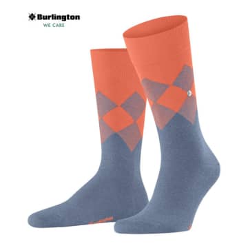 Burlington Denim Melangen Hampstead Socks In Blue