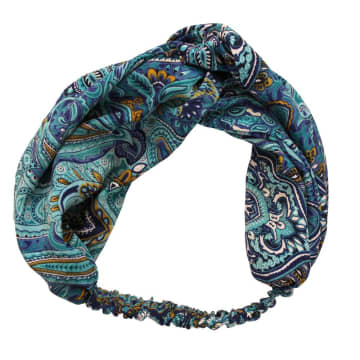 Powell Craft 'alanna' Blue Floral & Paisley Headband