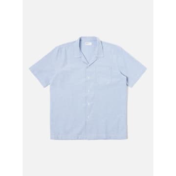 Universal Works 30671 Road Shirt In Oxford Cotton Sky In Blue