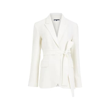 French Connection Whisper Belted Blazer | Summer White