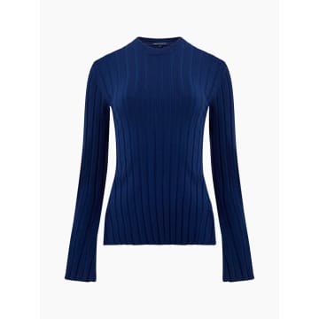 French Connection Minar Pleated Sweater | Midnight Blue