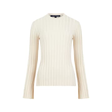 Shop French Connection Minar Pleated Sweater | Classic Cream In Neutrals