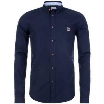 Ps By Paul Smith Ps Paul Smith Zebra Oxford Shirt In Blue
