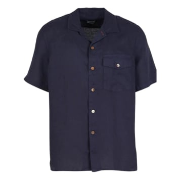 Ps By Paul Smith Ps Paul Smith Casual Ss Linen Shirt In Blue