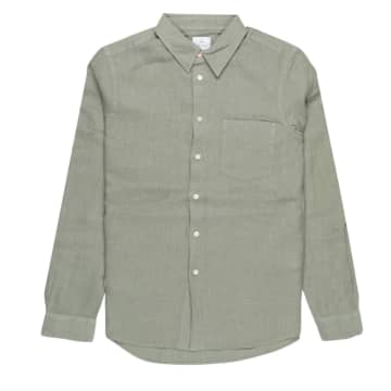 Ps By Paul Smith Ps Paul Smith L/s Tailored Fit Linen Shirt In Neutral