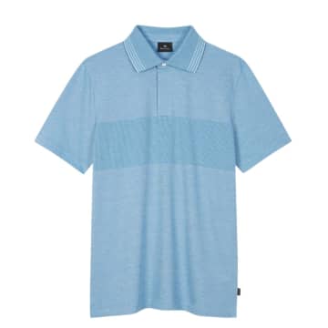 Ps By Paul Smith Ps Paul Smith Jacquard Cotton Polo Shirt In Blue