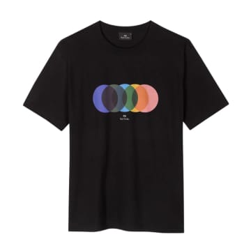 Ps By Paul Smith Ps Paul Smith Circles' Print T-shirt In Black