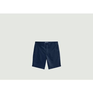 Knowledge Cotton Apparel Chuck Chino Shorts In Blue