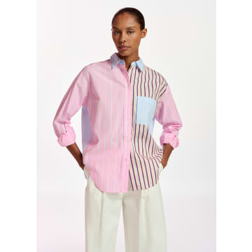 Essentiel Antwerp Famille Shirt Ecru/pink/white Stripes
