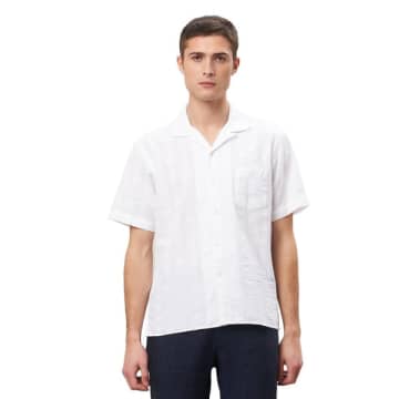 Hartford Palm Mc Woven Short Sleeve Shirt White