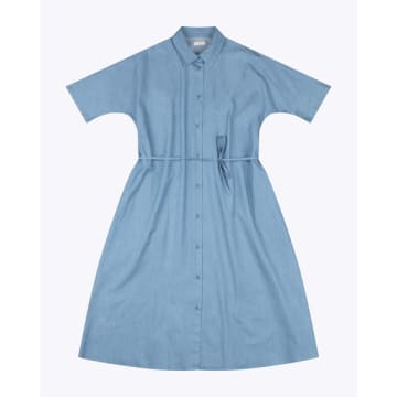 Wemoto Fae Blue Chambray Maxi Shirt Dress