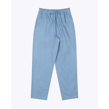 Wemoto Lou Chambray Blue Paper Bag Easy Trousers