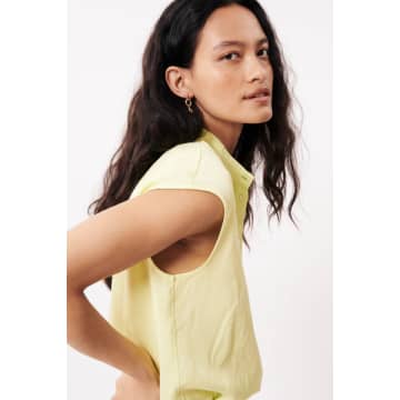 Frnch Athea Lime Blouse In Green