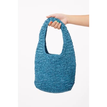 Frnch Nessa Crochet Electric Blue Bag