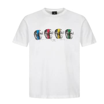 Ps By Paul Smith Ps Paul Smith Faces T-shirt In White