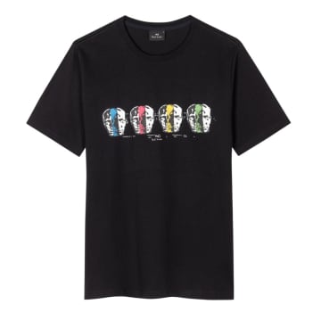 Ps By Paul Smith Ps Paul Smith Faces T-shirt In Black