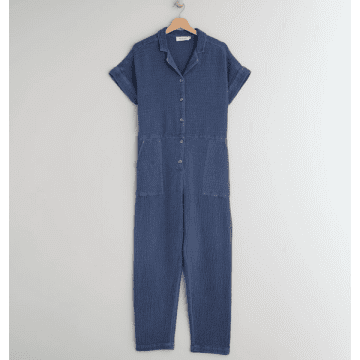 Indi And Cold Indigo Double Muslin Jumpsuit In Blue