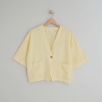 Indi And Cold Cazadora Vanilla Linen Overshirt In Yellow
