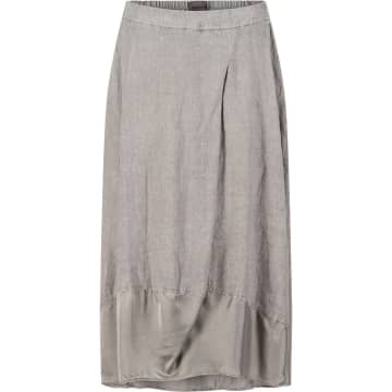 Shop Brenda Muir Oska Linen Skirt With Satin Hem