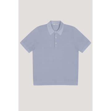 Circolo 1901 - Fancy Knit Polo Shirt In Frescia 786 Grey Blue Cn4407