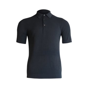 Circolo 1901 - Fancy Knit Polo Shirt In 447 Dark Blue Cn4407