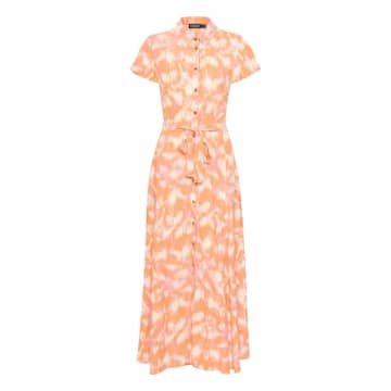 Soaked In Luxury Arjana Maxi Dress Ss In Tangerine Diffusion In Orange