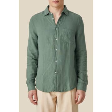 Portuguese Flannel Dry Green Linen Shirt
