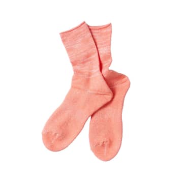 Shop Rototo Washi Pile Crew Socks Flamingo