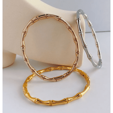 The Forest & Co. Mixed Metal Bangles In Metallic