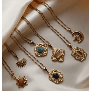 The Forest & Co. Celestial Pendant Necklaces In Gold