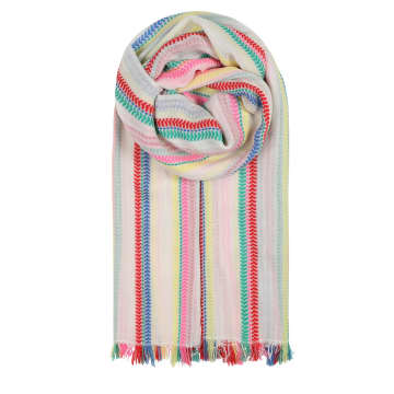 Ombre London Ombre Scarf Cheerful Stripe 2485 In Pink