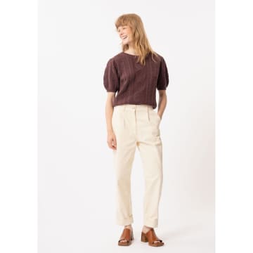 Frnch Charlie Cream Trousers In Neutrals