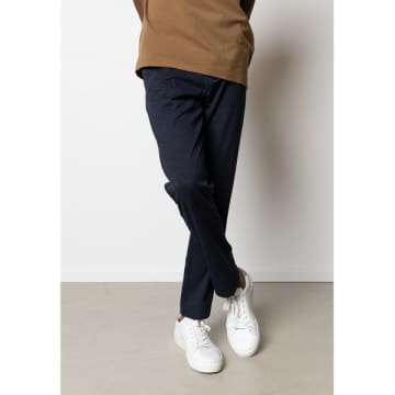 Clean Cut Copenhagen Milano Brandon Navy Jersey Trousers In Blue