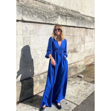 Elaine Bernstein Abigail Dress In Blue By