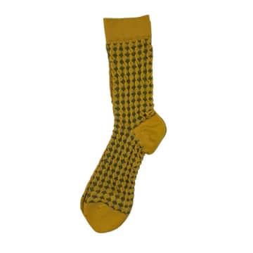 Sixton Estoril Socks In Mustard In Green