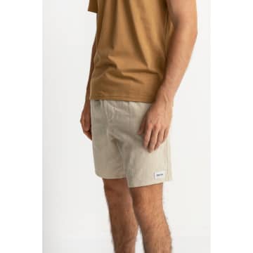 Shop Rhythm Sand Textured Linen Jam Shorts In Neutrals