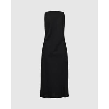 Shop Minimum Arias 3068 Linen Dress Black