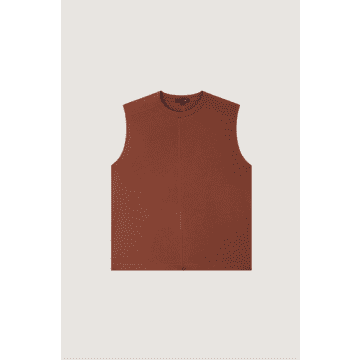 Shop Soeur Apolline Terracotta Sleeveless T-shirt