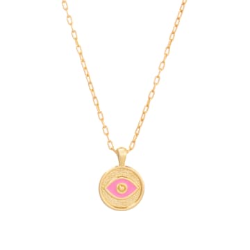 Talis Chains Evil Eye Pendant Necklace Pink