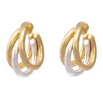 Talis Chains Claw Earrings Duo In Gold