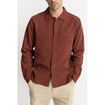 Rhythm Clay Textured Shirt In Red