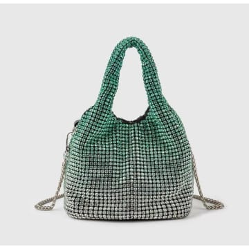Shop Libby Loves Stella Crystal Embellished Bag In Green