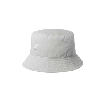 Kangol Washed Bucket Hat Moonstruck In White