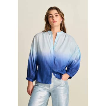 Shop Pom Amsterdam Blouse Faded Ink Blue