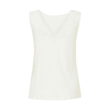 B.young Pasadi Embroidered Tank Top In White