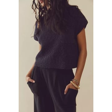 Free People Freya Sweater Set In Black And Charcoal