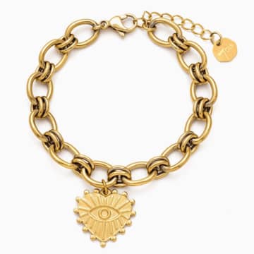 Shop Edit & Oak Heart Charm Chain Bracelet