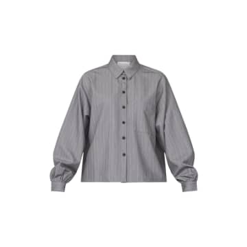 Shop Sisterspoint Verin Pinstriped Shirt In Grey