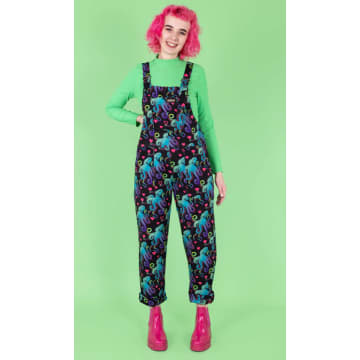 Shop Run And Fly Octopus Love Twill Dungarees