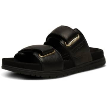 Shop Woden Lisa Leather Sandals-black-wl928